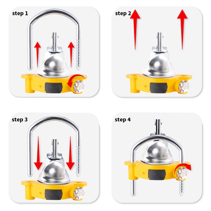 Trailer Coupler Lock Universal Hitch Lock U Shaped Combination Lock