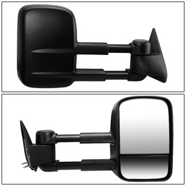DNA Motoring TWM-022-T111-BK-R Powered Foldable Telescopic Towing Mirror Compatible With 88-98 C/K 1500; 88-00 C/K 2500; 95-99 Tahoe, Right/Passenger Side