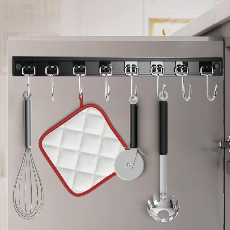 Cociat 2PCS Utensil Racks with 8 Hooks 17 Inch Kitchen