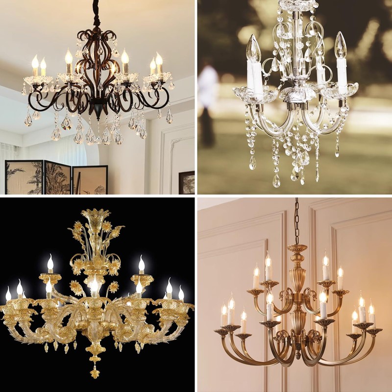 Candelabra E12 Light Socket,Length Adjustable Ceramic Bulb Socket for Chandelier