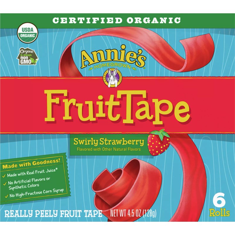 Annie's Homegrown Fruit Peelie Swirly Strawberry 4.5 oz (Pack of
