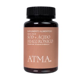 ATMA Suplemento Alimenticio SOD  Ácido Hialurónico 680 mg  30 Cápsulas Vegetales  Antioxidante Natural y Cuidado Celular  Fórmula Premium  Sin Gluten 