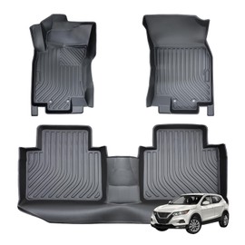 Car Floor Mats 3PCS for Nissan Rogue 2014-2021,All Weather Floor Mats Waterproof Set Anti-Slip Liners Heavy Duty car mat Durable Custom TPE Floor Mats fit for Rogue Accessories.