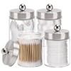 Tbestmax Glass Qtip Holder Dispenser, 10-Ounce Bathroom Containers Apothecary Jars