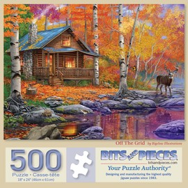 Bits and Pieces - 500 Piece Jigsaw Puzzle for Adults - 18" x 24" - Off The Grid - 500 pc Fall Autumn Jigsaw by Bigelow Illustrations