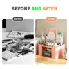 Wlevzzor Creative & Simple Desk Organiser, 7 Grids, Plastic Table