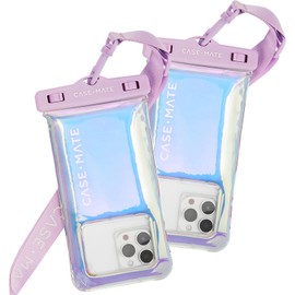 Case-Mate - Paquete de 2 Bolsas Impermeables para teléfono con Burbujas de jabón IP68, Funda Impermeable Flotante con cordón Cruzado, Compatible con Todos los Dispositivos, Compatible con