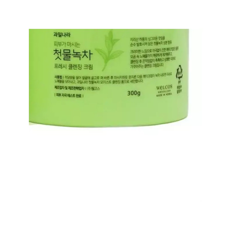 Kwailnara 녹차 클렌징 크림 300g 얼굴 세안제 메이크업 지우개 촉촉