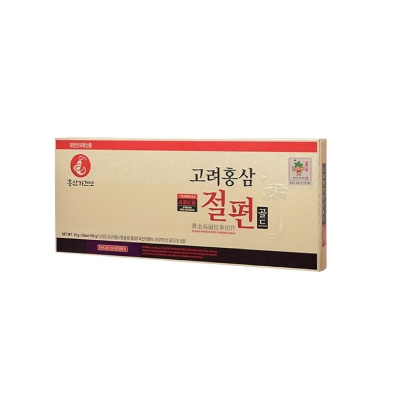고려홍삼절편골드 20g 5개 총 100g Korean Red Ginseng Slices Gold