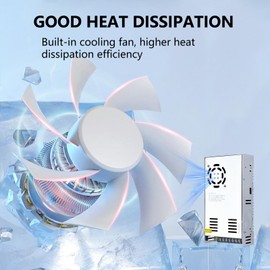 12V 50A 600W 110V AC to DC Regulated Universal Switching Power Supply, Transformer Adapter LED Driver for LED Strip Lights, CCTV Camera System, CCTV, Radio, 3D Printer