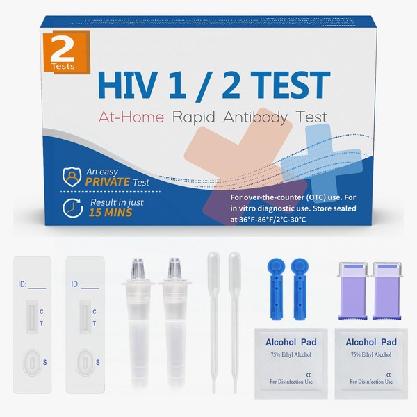 in-Home HIV Test 1/2 with Rapid & Accurate Result