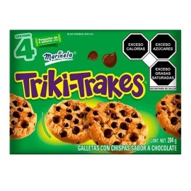 Marinela 2 CAJAS DE GALLETAS TRIKI TRAKES  - CHOCOLATE CHIP COOKIES (2 BOXES)