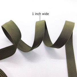 1 Roll 65.6 Feet Tree Tie for Plant Support Garden Strap 1 Inch Width Staking and Guying Material 1,800 Lbs Strength (Army Green)