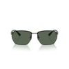 Armani Exchange A|X AX2048S Sunglasses, Matte Gunmetal/Dark Green, 59 mm