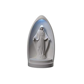 Roman – 8" LED Lighted Our Lady of Grace Statue, Illuminated Religious Figurine for Home Décor or Spiritual Gift