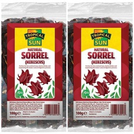 Tropical Sun Natural Sorrel Hibiscus, 100G, Pack of 2