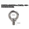 12 Pieces 304 Stainless Steel Eye Nut Female Thread Ring