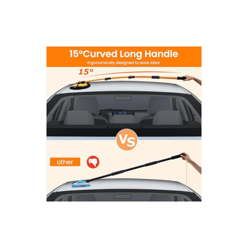 HASTHIP® Cepillo de Limpieza para Auto, con Mango Extensible y