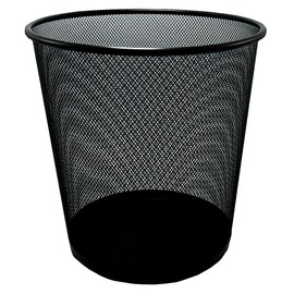 Cesto Bote De Basura Malla Mesh Redondo 20l Negro Reforzado