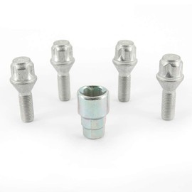 H & R 1252801KEY4 Rim Lock – Set of 4 Cone 60 Degrees – M12 x 1.5 x 28 mm