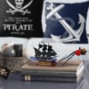 NAUTIMALL Black Pearl Caribbean Pirate Model Ship in a Bottle