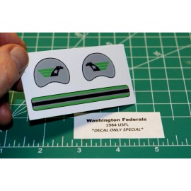 1984 Washington Federals USFL Football Gumball Helmets *DIECUT DECALS ONLY* Mini