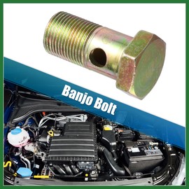 Motoforti 2 Set Banjo Bolt Brake Fitting Adapter Kit M20x1.5 Brake Line Thread Single Banjo Bolt with 20mm Washers Long-lasting