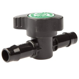 The Original Safety Siphon 3/4 Inch Barbed Shut Off Valve - Simple On and Off Operation w/O-rings to Prevent Leaking - Splice in Line for Easy Flow Control - Constructed from Wear-Resistant Plastic