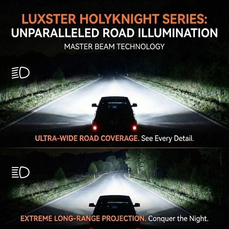 LUXSTER HolyKnight 9005 HB3 50000lm 55W LED Light Bulbs, 9145