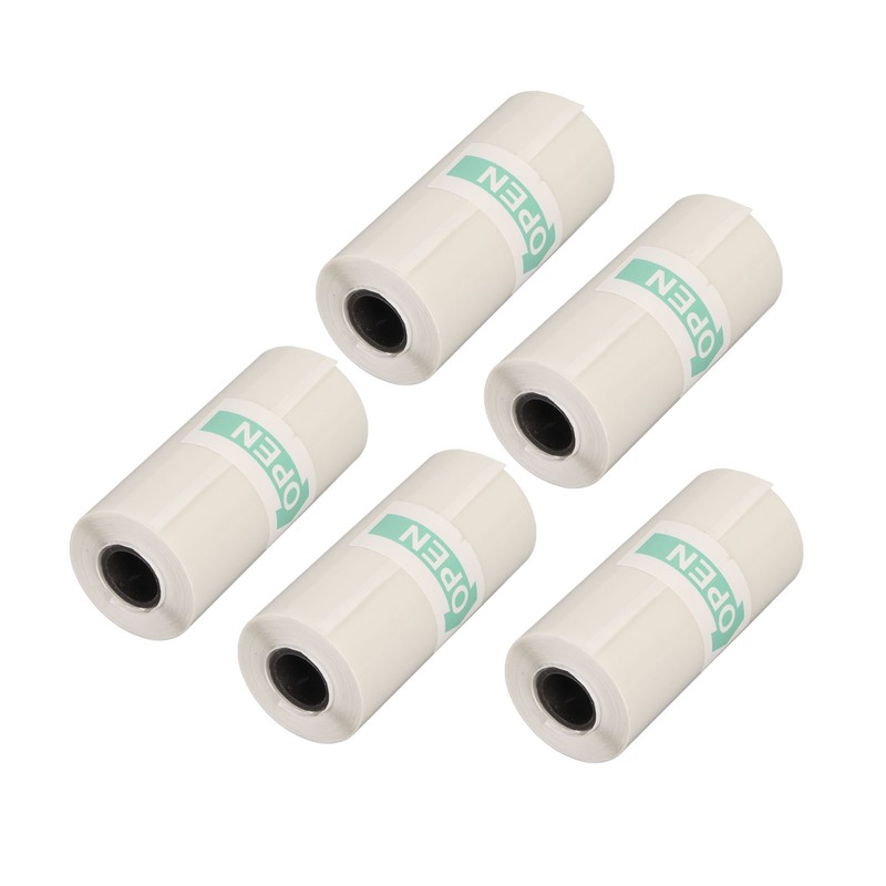 5 Rolls Adhesive Thermal Paper 2.2in Long 1in Wide Printing