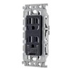 Panasonic WTL113249H Double Outlet with Embedded Ground Terminal Insulation Frame Gray