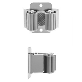 QWORK® 5 Piece Mop Broom Holder, Mop Holder Wall Mounted, Broom Grab Holder, for Bathroom Kitchen Office Closet Garden Garage