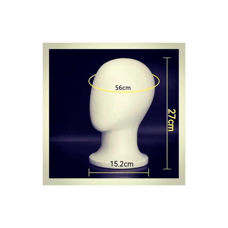 Styrofoam Head Mannequin Wig Stand Display