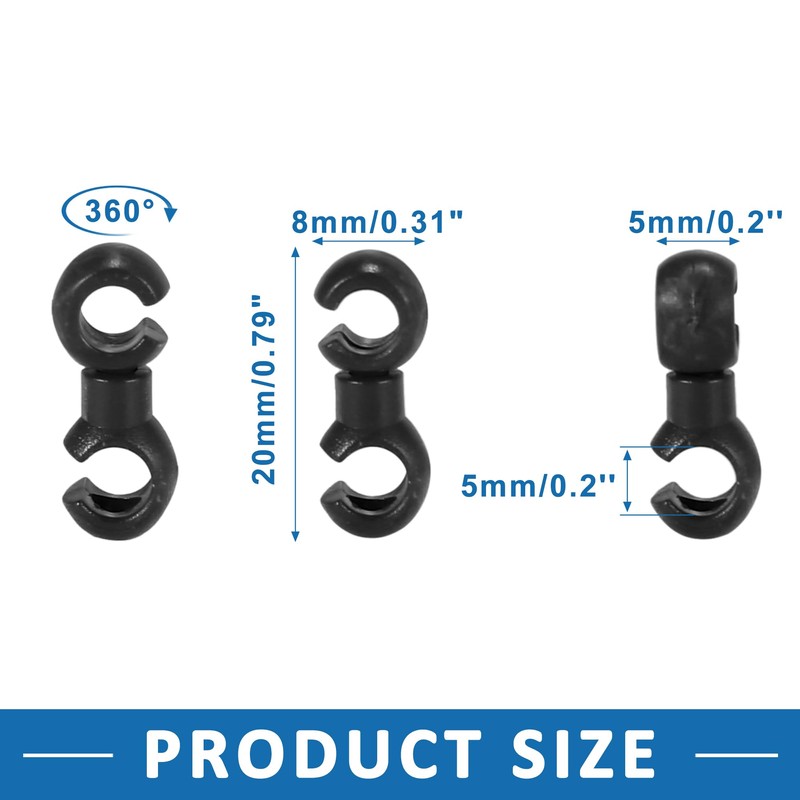 A ABSOPRO Bike Brake Cable Clip S Style Clamp Plastic