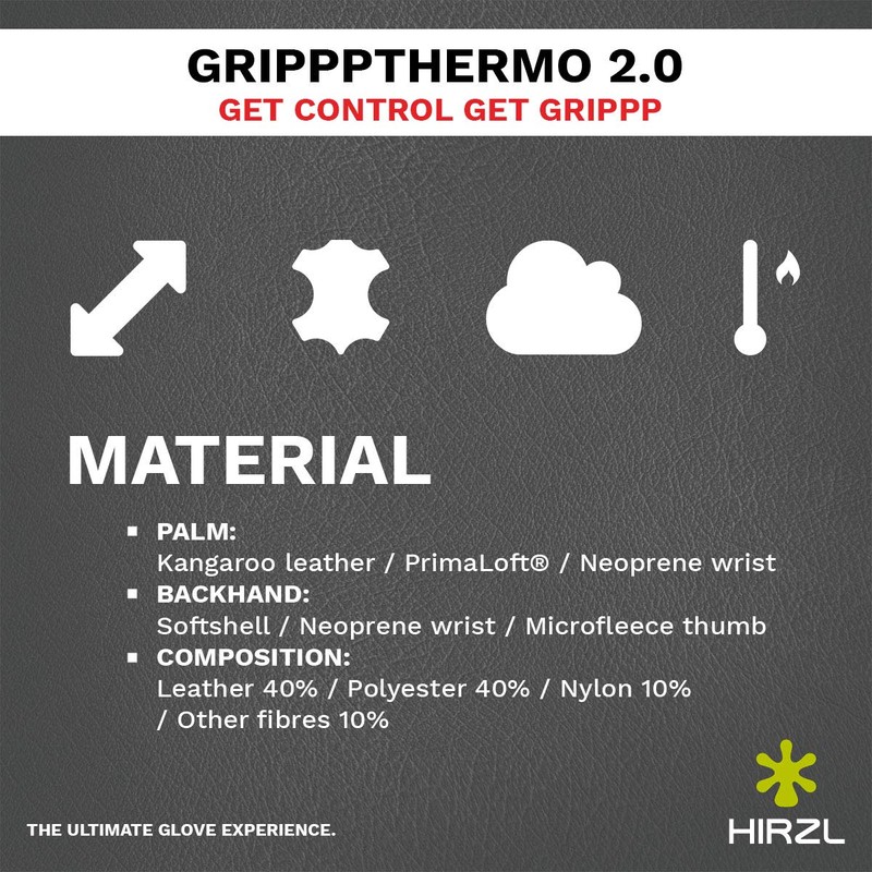 Hirzl Bicycle Gloves Full Finger Grip Thermo 2.0 GRIPPP THERMO