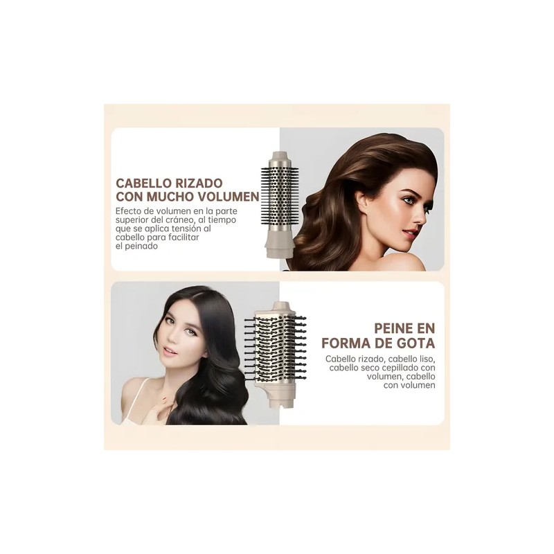Profesional 9 En 1 Cepillo Secadora De Cabello Multifunción