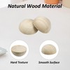 pson 100PCS 1 Inch Natural Wood Half Round Balls, Unfinished