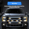 Wsays 12 LED White Amber Strobe Emergency Hazard Warning Light