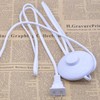 Helunsi 3Pcs Floor Lamp Foot Switch, White Foot Pedal Switch,