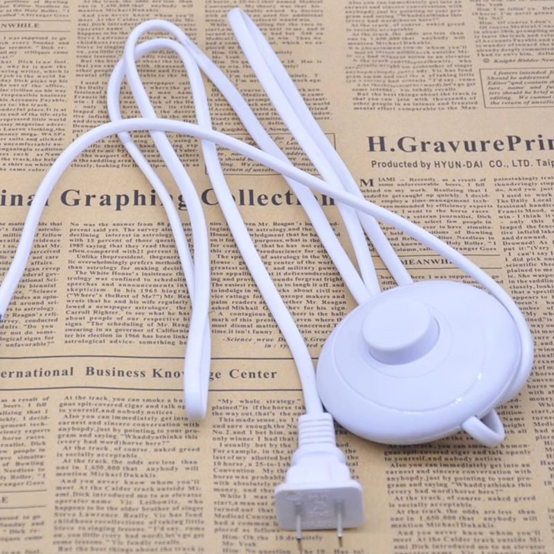 Helunsi 3Pcs Floor Lamp Foot Switch, White Foot Pedal Switch,