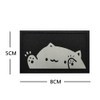 Phoenix Ikki Fluorescent Luminous Cat Funny, Stylish, Embroidered, Reflective Patch,