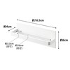 Yamazaki 3648 Magnetic Kitchen Towel Hanger, White, Approx. W 6.5