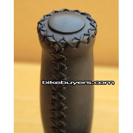 Velo Vinyl Leather Grips - Black, for 7/8" handle bars of beach cruiser bikes