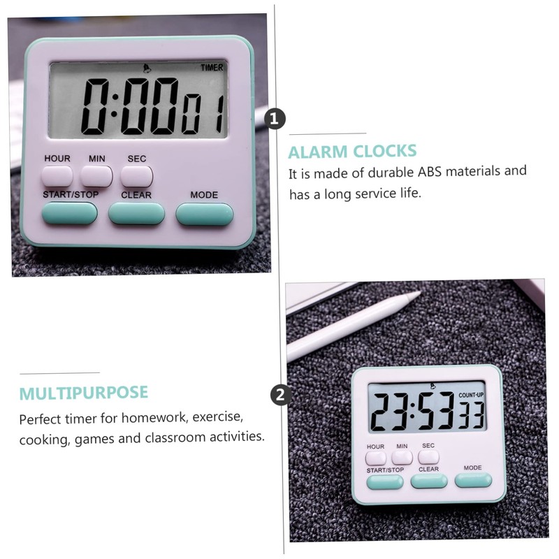 Ciieeo Digital Kitchen Timer with Alarm Clock Modes Silent Portable