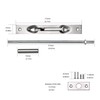 TOGU 2 Pack BGC 23" Solid Stainless Steel Lever Extension