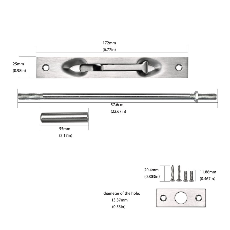 TOGU 2 Pack BGC 23" Solid Stainless Steel Lever Extension