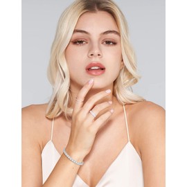 Gem's Beauty tennis bracelets for women men silver tennis bracelet 925 silver cubic zirconia 6.5 inches-9 inches 3mm-6.5mm, 7inch, Silver, Cubic Zirconia