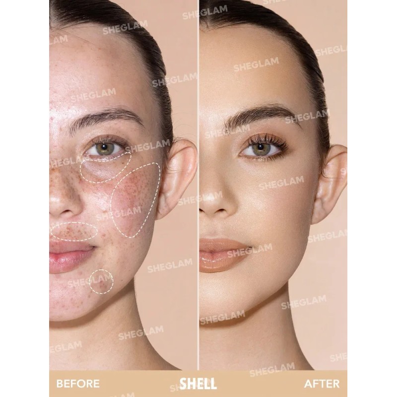 Sheglam Corrector Cobertura Completa Efecto Mate 12 Hrs Tono Shell