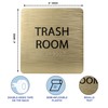 ADA CENTRAL SIGNS - 6" X6" Trash Room Sign -