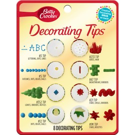 Betty Crocker Decorating Tips Variety Pack, 8 Count (Pack of 1)